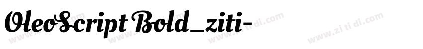 OleoScript Bold_ziti字体转换